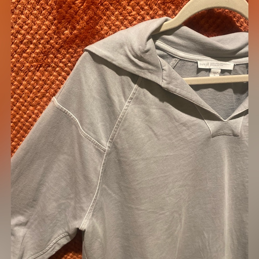 XL PURE J JILL LIGHT GREY PULLOVER / SWEATER WITH V NECK